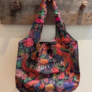 Johnny Was Colorful Floral Tote